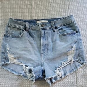 Eunina denim distressed shorts